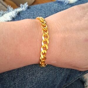 Gold Tone Chain Bracelet